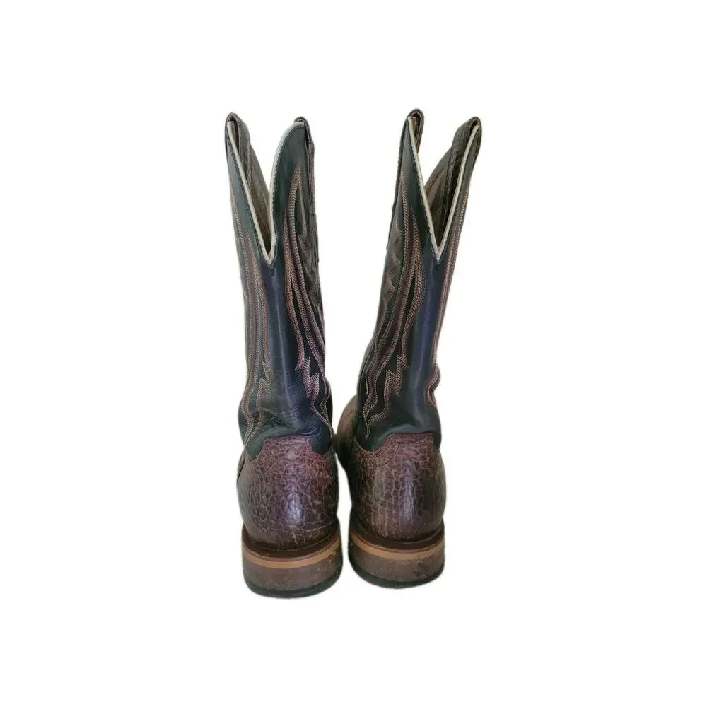 Ariat Match Up Boot Pebbled Brown/Deputy Black Size 9.5 Style 10023157 Round Toe